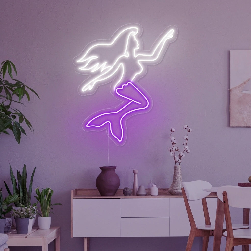 "Meerjungfrau Sexy Mädchen" Neonschrift