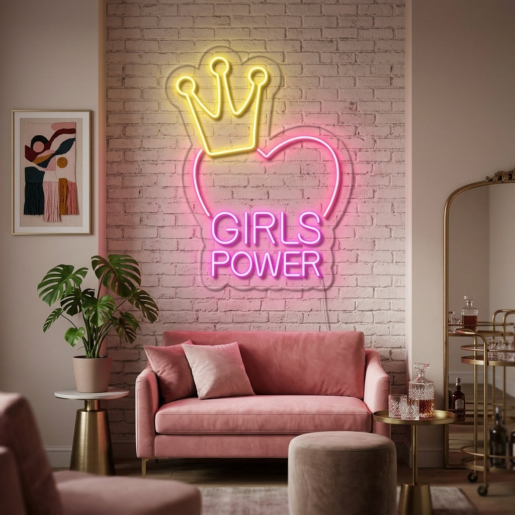 "Girls Power" Neonschrift