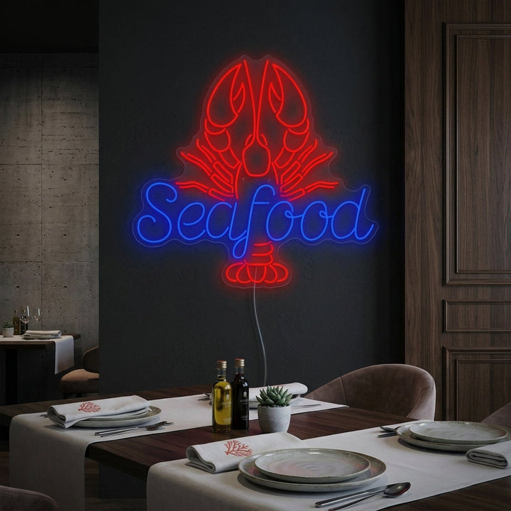 "Seafood" Neonschild