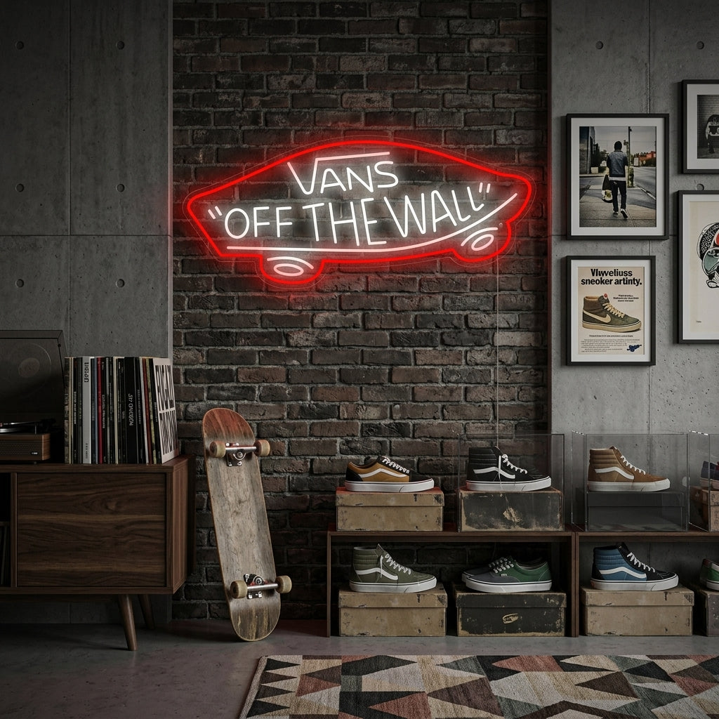 "Vans Off The Wall" Neonschrift