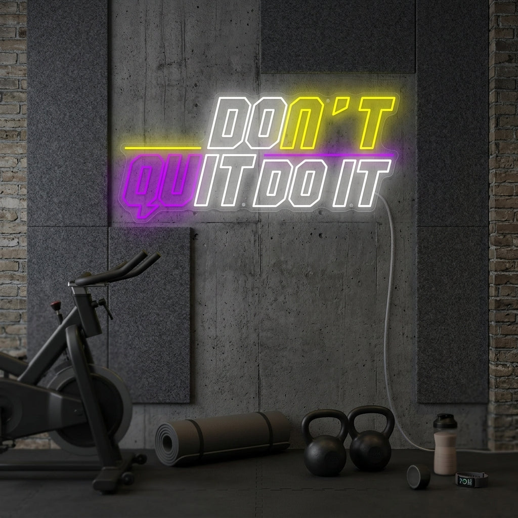 "Don't Quit Do It" Neonschild, Gym Leuchtreklame, Homegym Deko