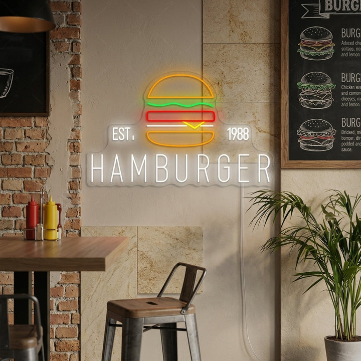 "Benutzerdefiniertes Hamburger-Logo" Neonschild