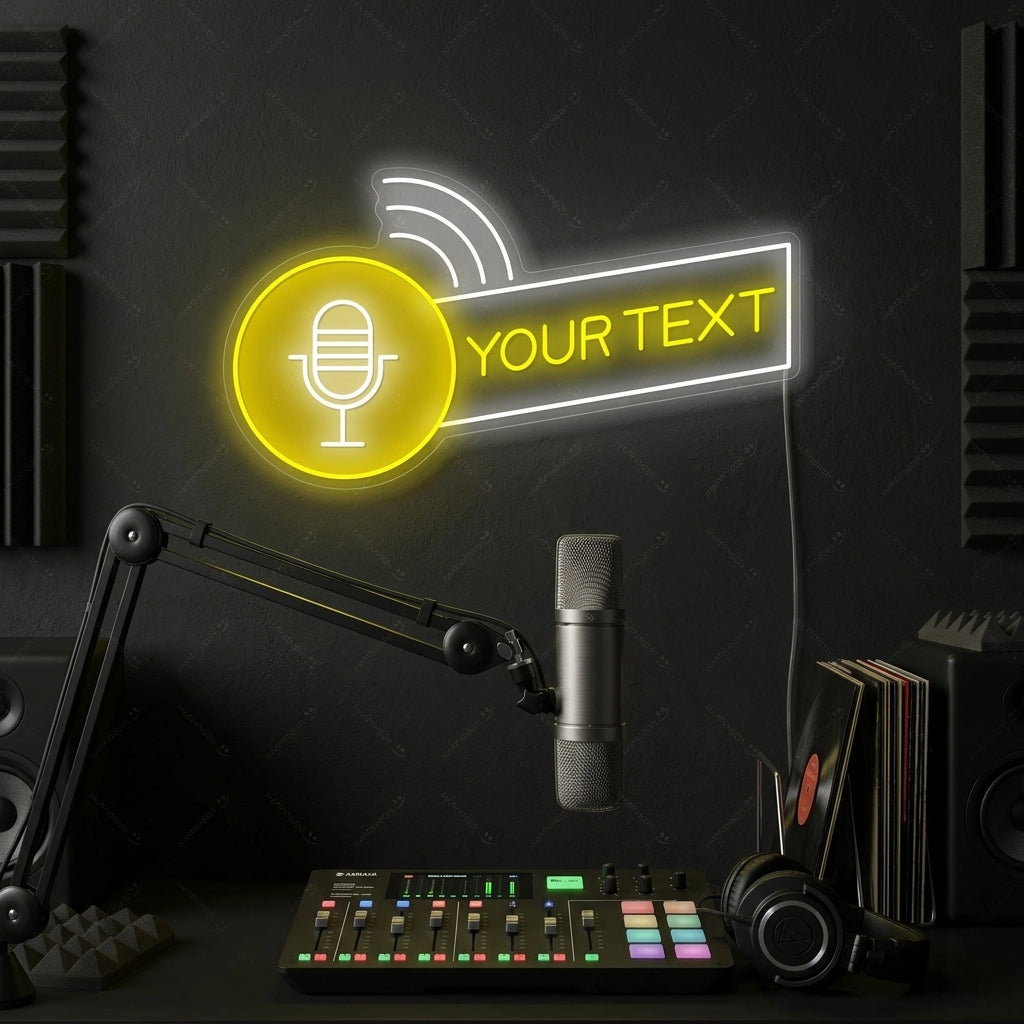 "Benutzerdefiniertes Podcast-Logo" Neonschild