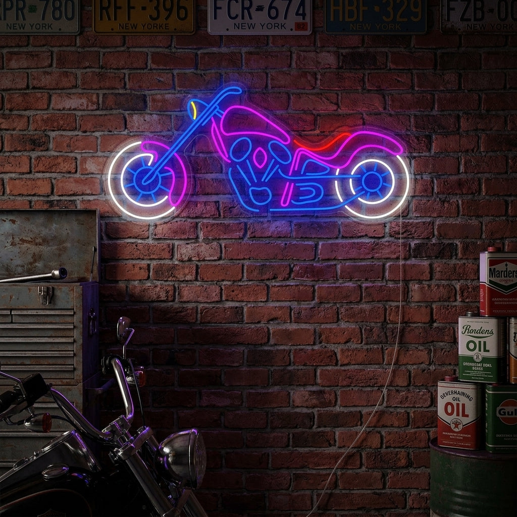 "Motorrad" Neonschrift