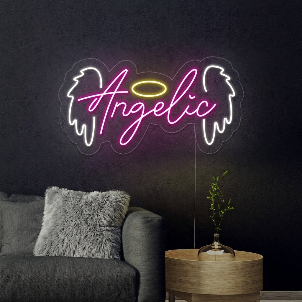 "Engel, Angelic" Neonschrift