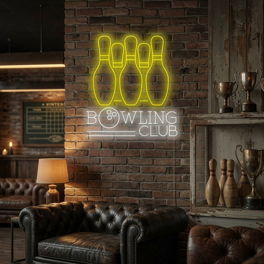 "Bowling Club" Neonschild