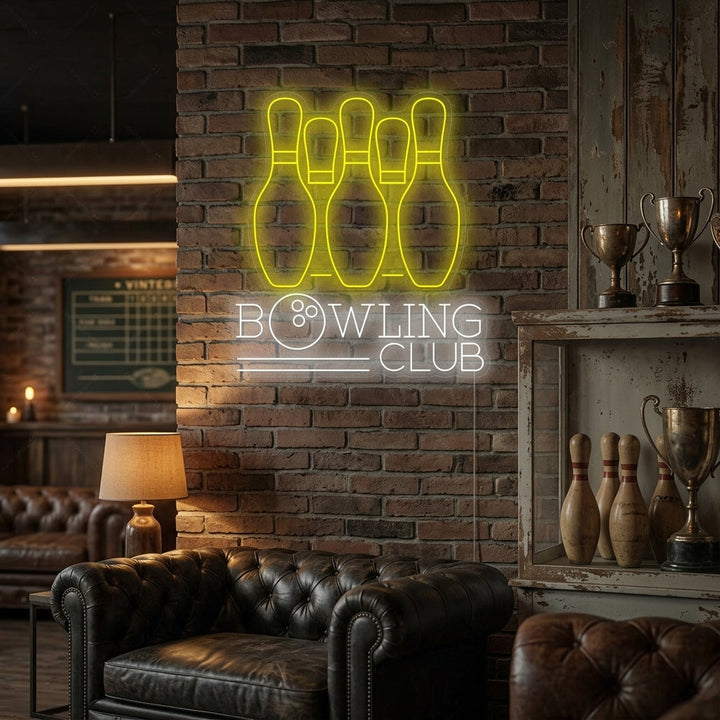 "Bowling Club" Neonschild