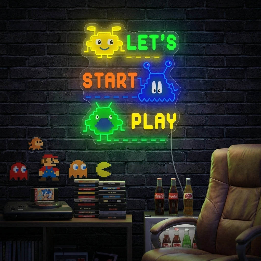 "8 Bit Videospiel" Neonschild