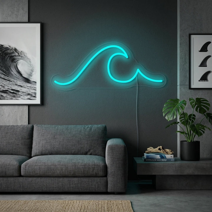 "Meerwelle" Neonschrift