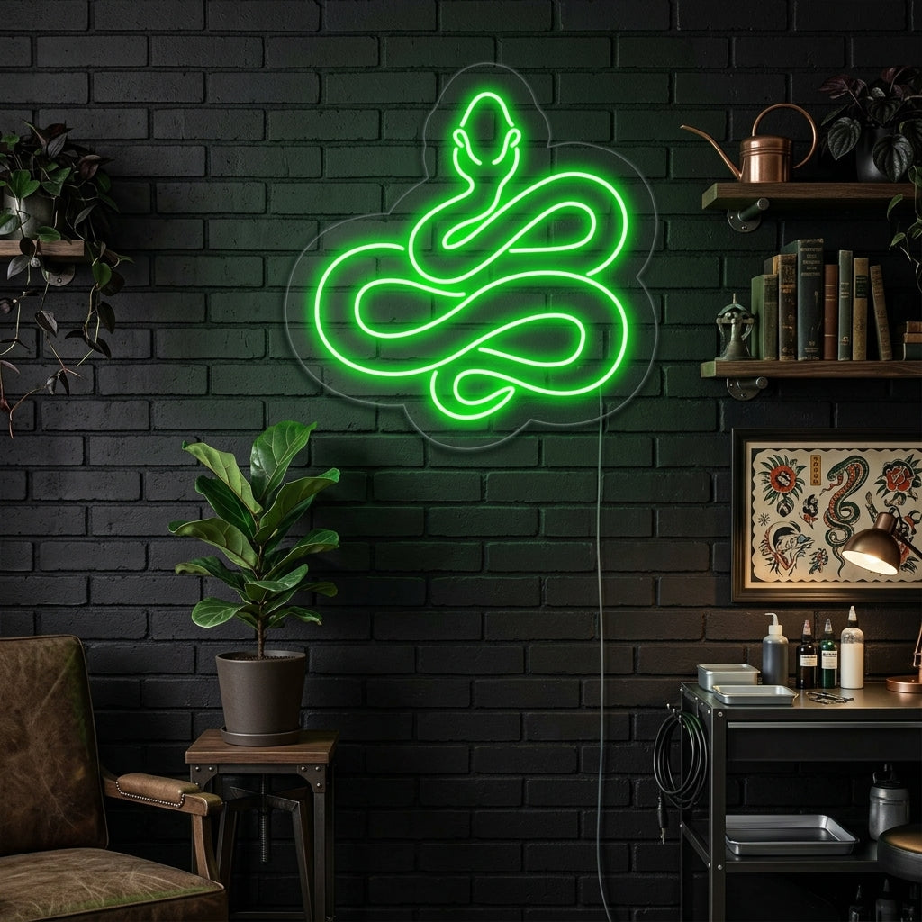 "Schlange" Neonschrift