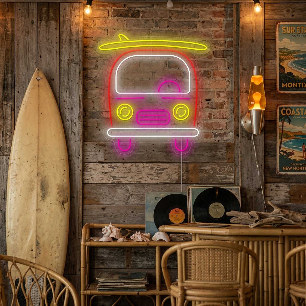 "Bus" Neonschrift