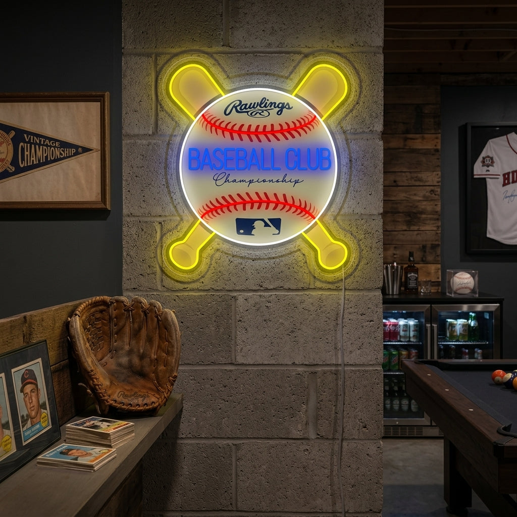"Baseball Club" Neonschild
