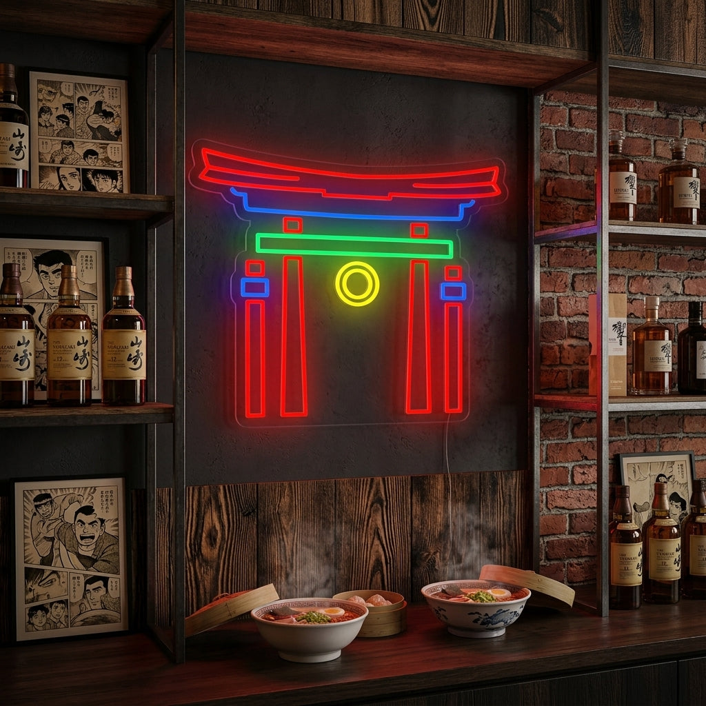 "Japanisches Torii-Tor" Neonschrift