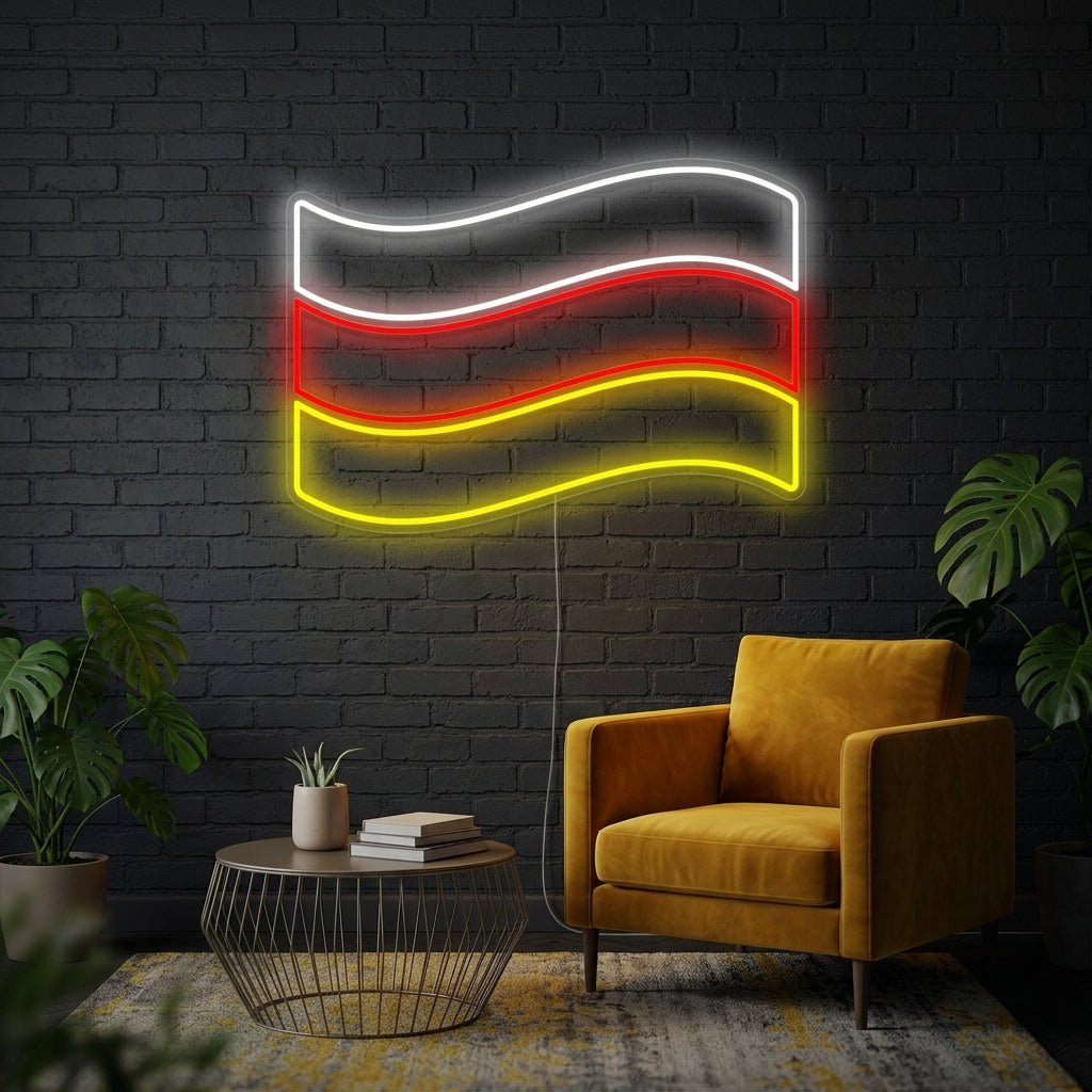 "Flagge Deutschlands" Neonschrift