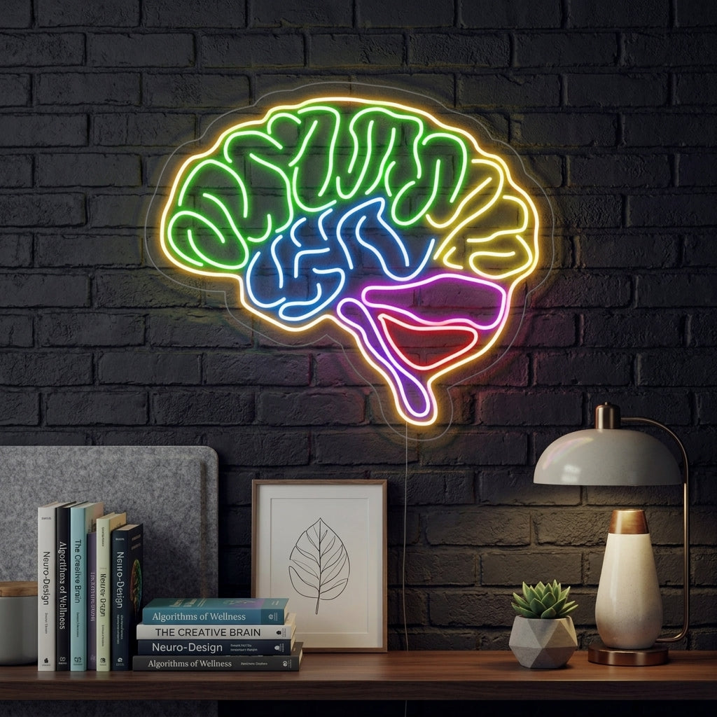 "Gehirn Modell" Neonschrift
