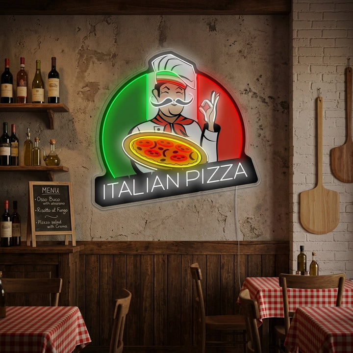 "Italian Pizza" Neonschild, Pizza Leuchtreklame, Pizza Leuchtschild