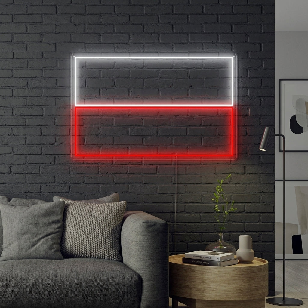 "Flagge Von Polen" Neonschrift