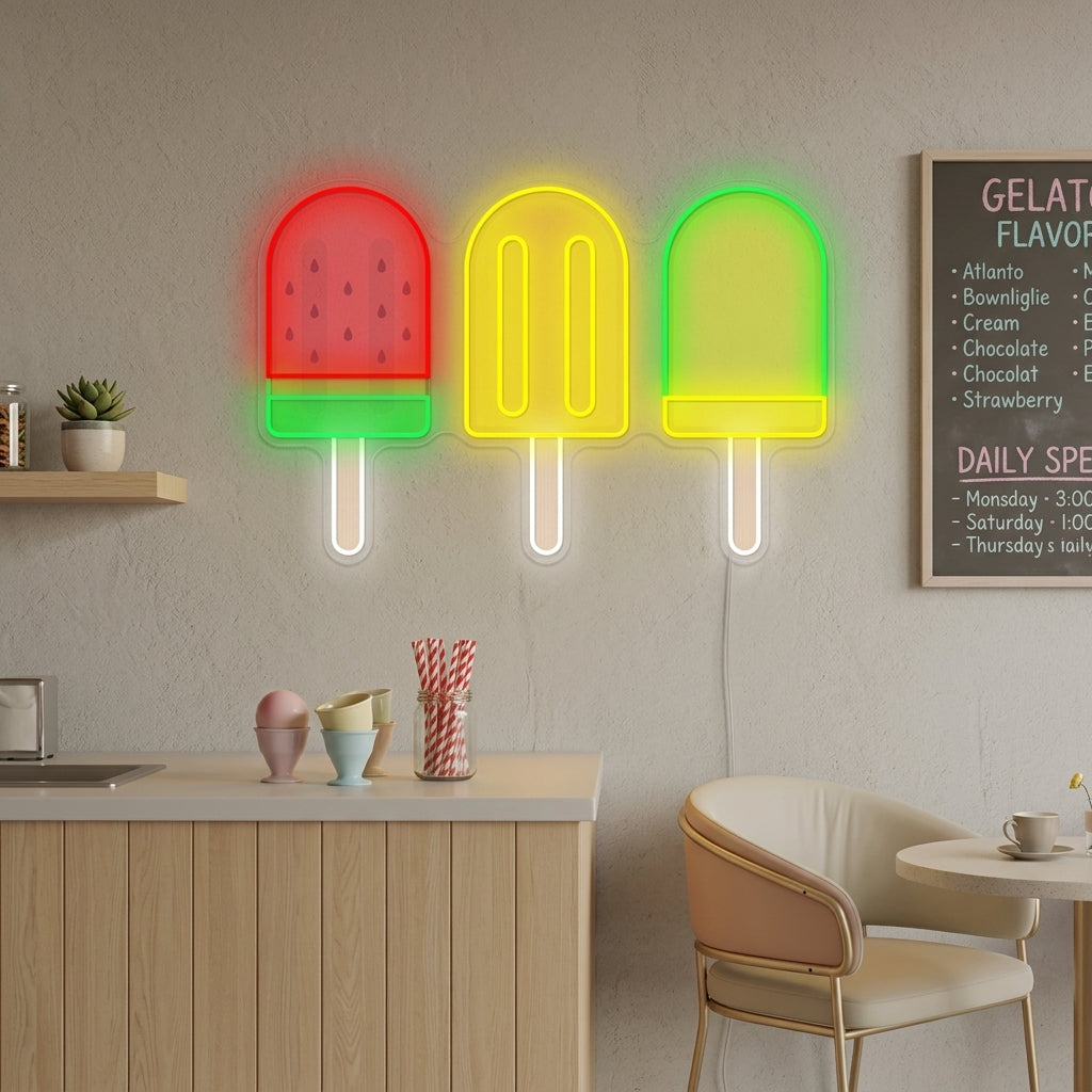 "Eiscreme-Bar" Neonschild