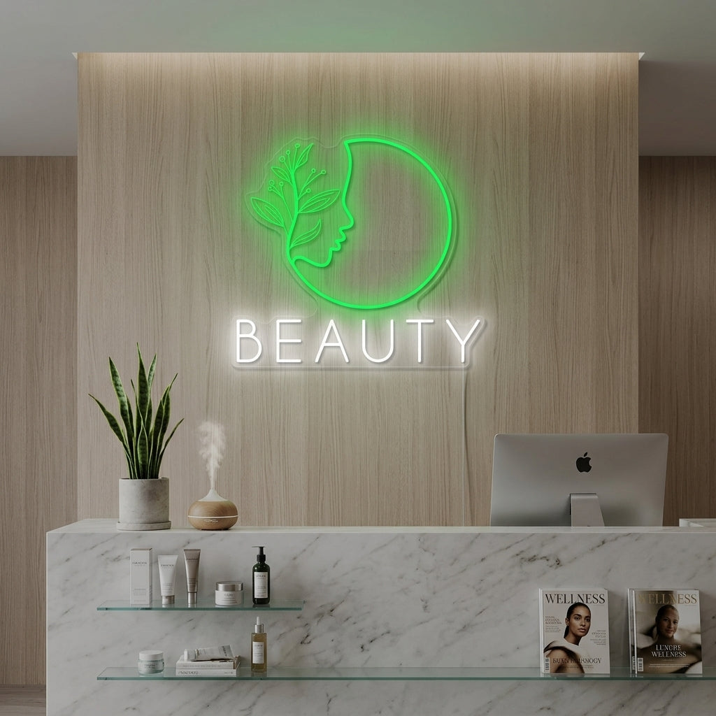 "Schönheitssalon Logo" Neonschild