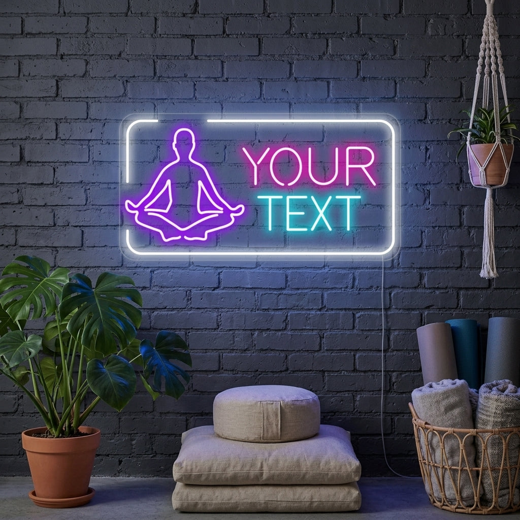 "Your Text, Yogaclub" Neonschrift