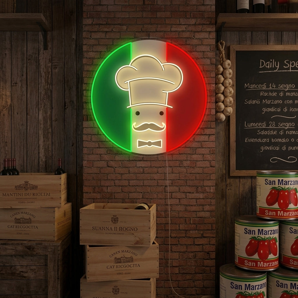 "Chefkoch Italienisches Restaurant Logo" Neonschild
