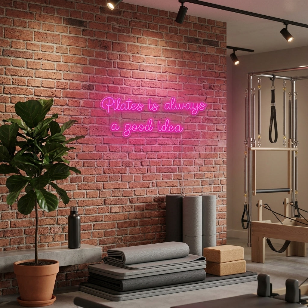 "Pilates is Always a Good Idea" Neonschrift