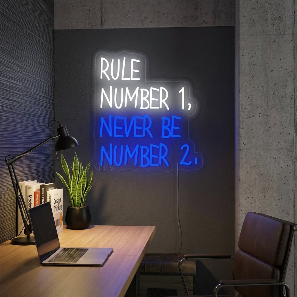 "Rule Number" Neonschrift
