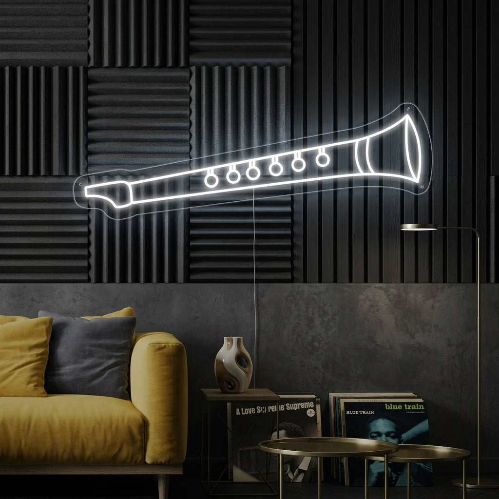 "Flöte" Neonschrift