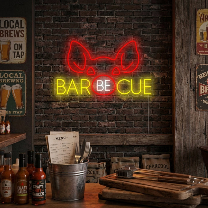 "Barbecue" Neonschild, BBQ Neonschild, BBQ Leuchtreklame