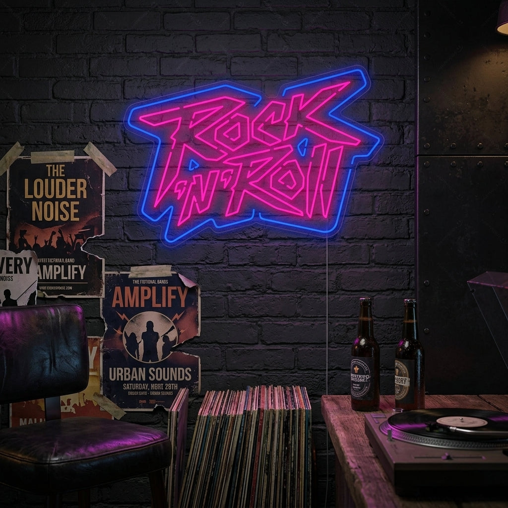 "Rock 'n Roll" Neonschild