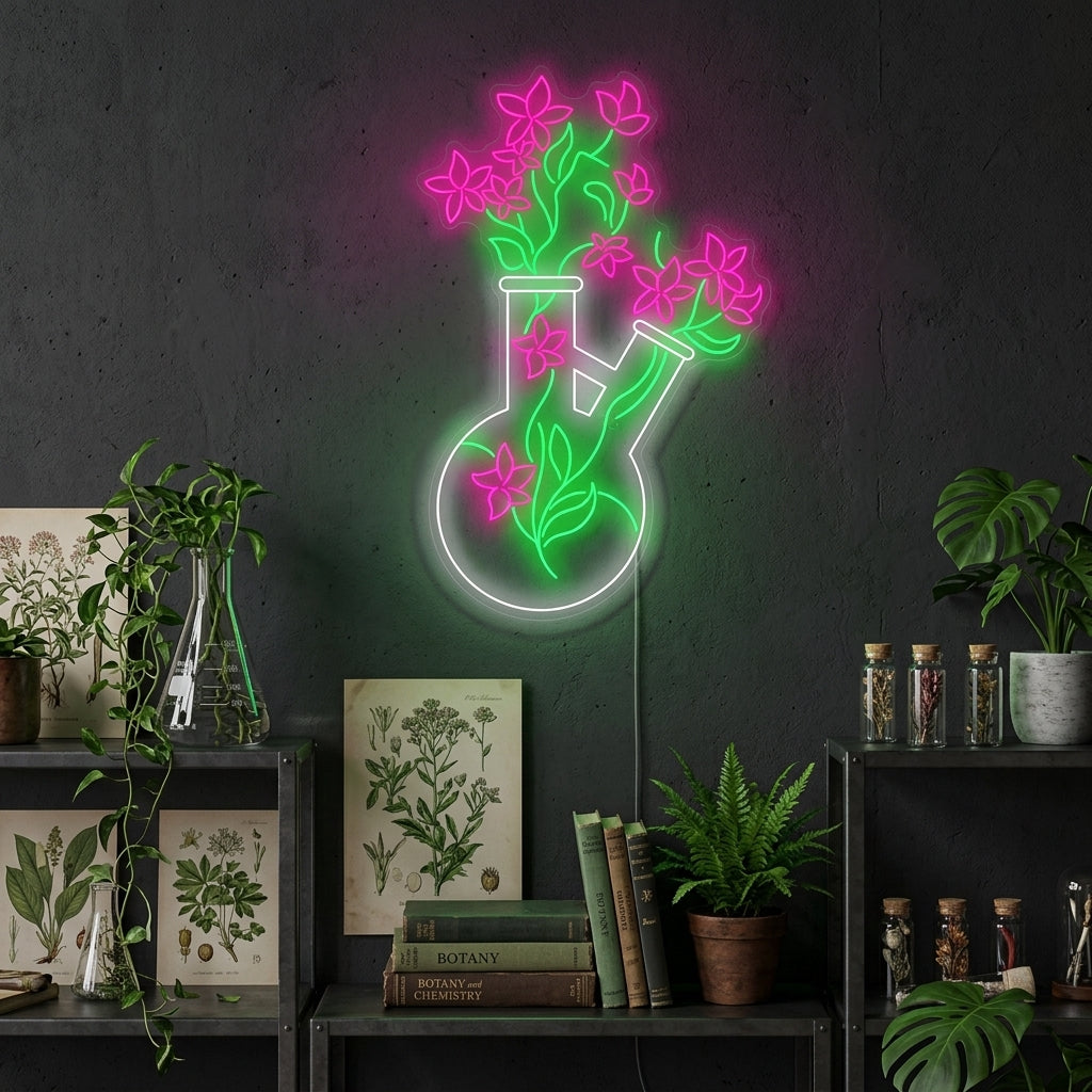"Blumen-Vase" Neonschild