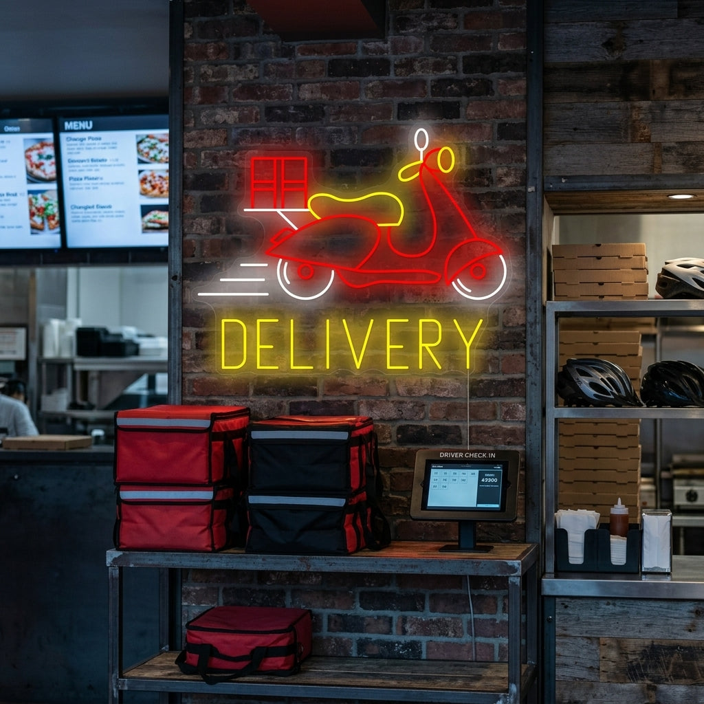 "Food Delivery" Neonschild