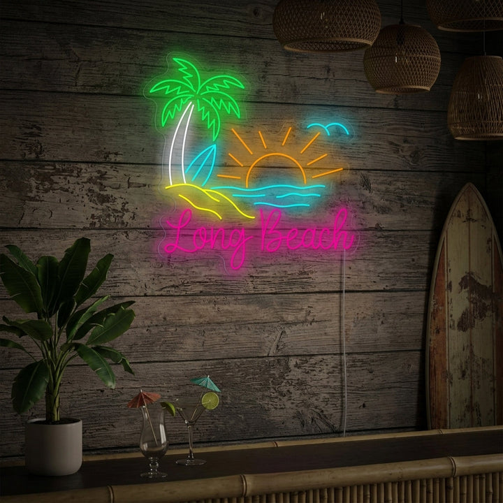 "Long Beach" Neonschild