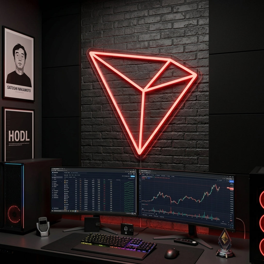 "Tron Trx-Logo" Neonschrift