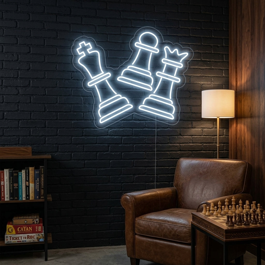 "Schach" Neonschrift