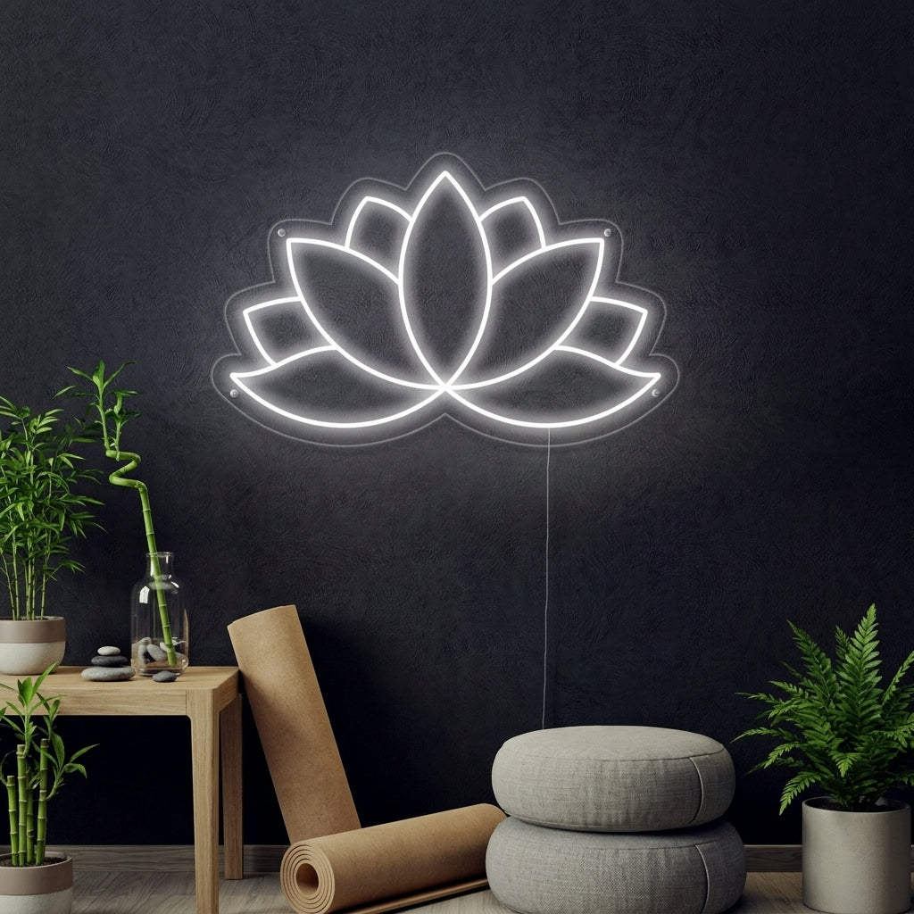 "Lotosblume" Neonschrift