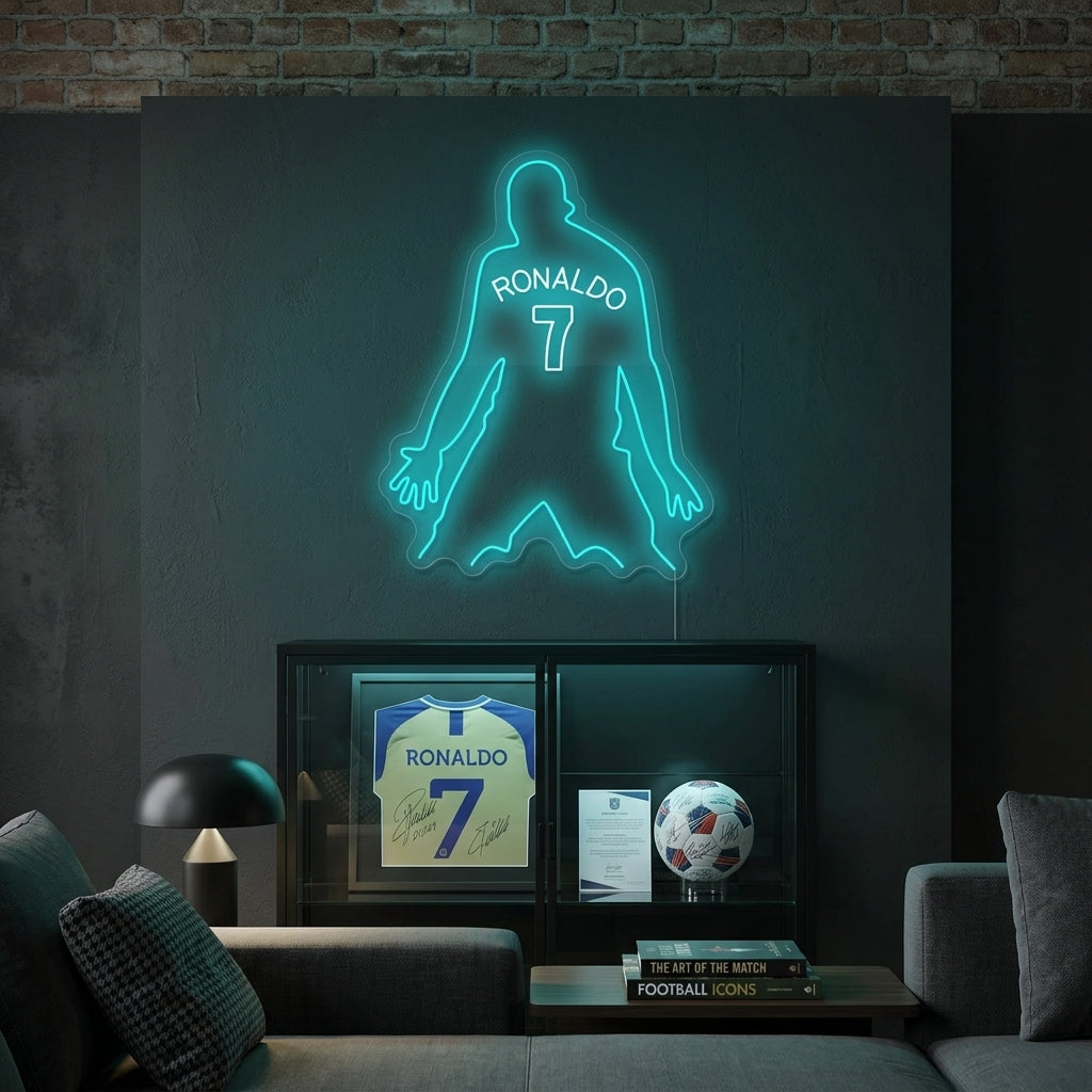 "Berühmter Fußballstar" Neonschild