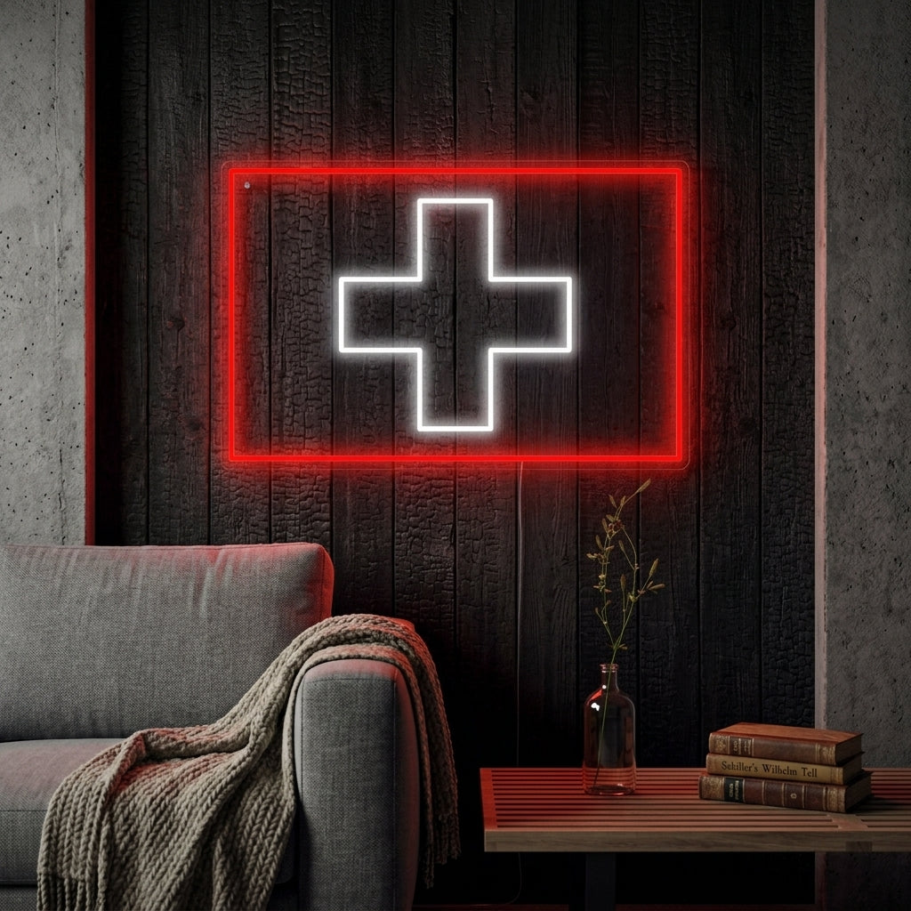 "Flagge Der Schweiz" Neonschrift