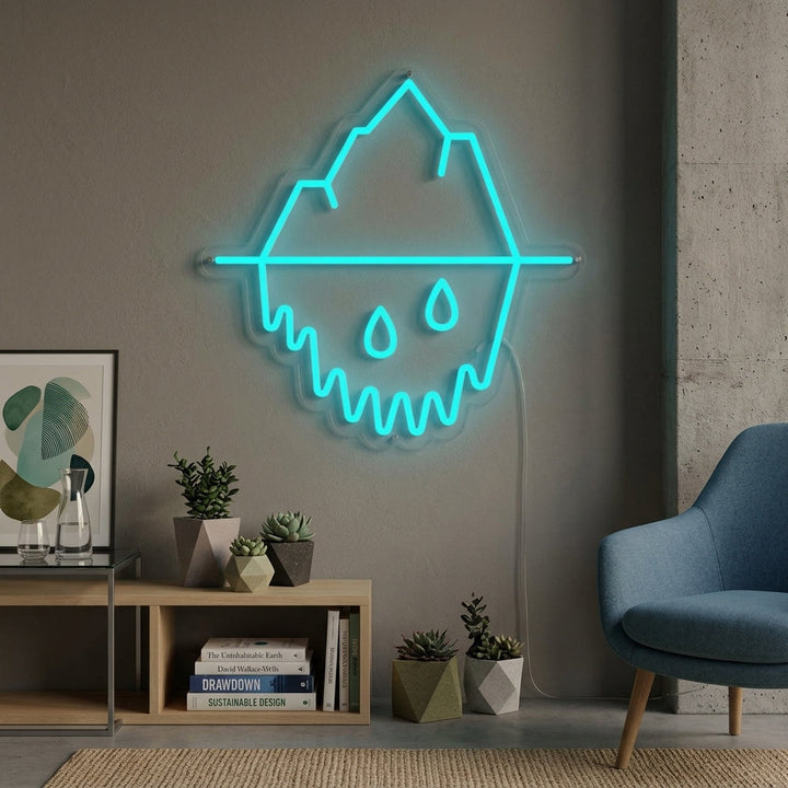 "Tropfendes Eisberg" Neonschrift