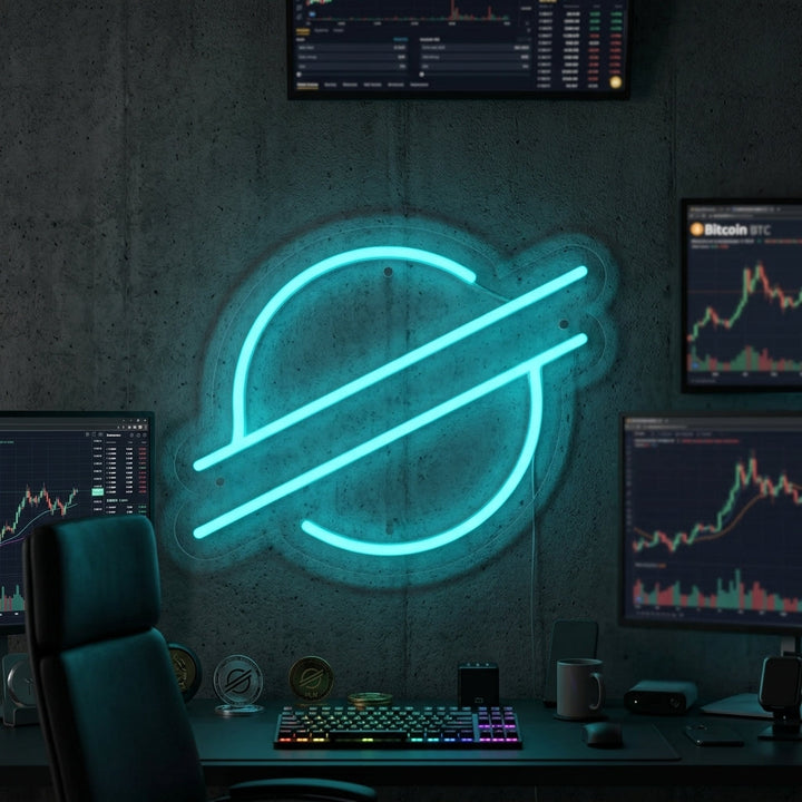 "Stellar Xlm-Logo" Neonschrift