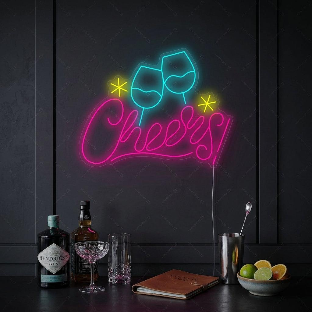 "Cheers" Neonschild
