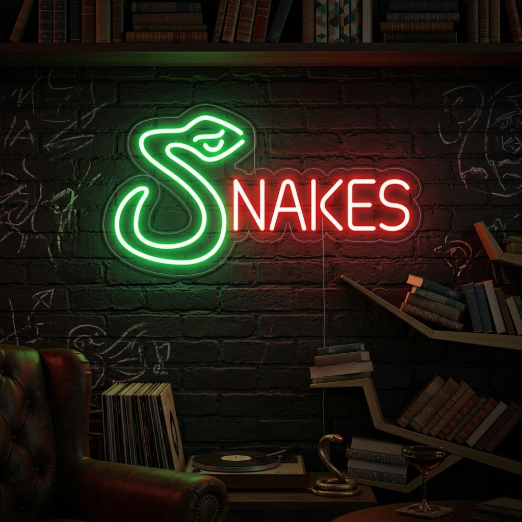 "Snakes" Neonschrift