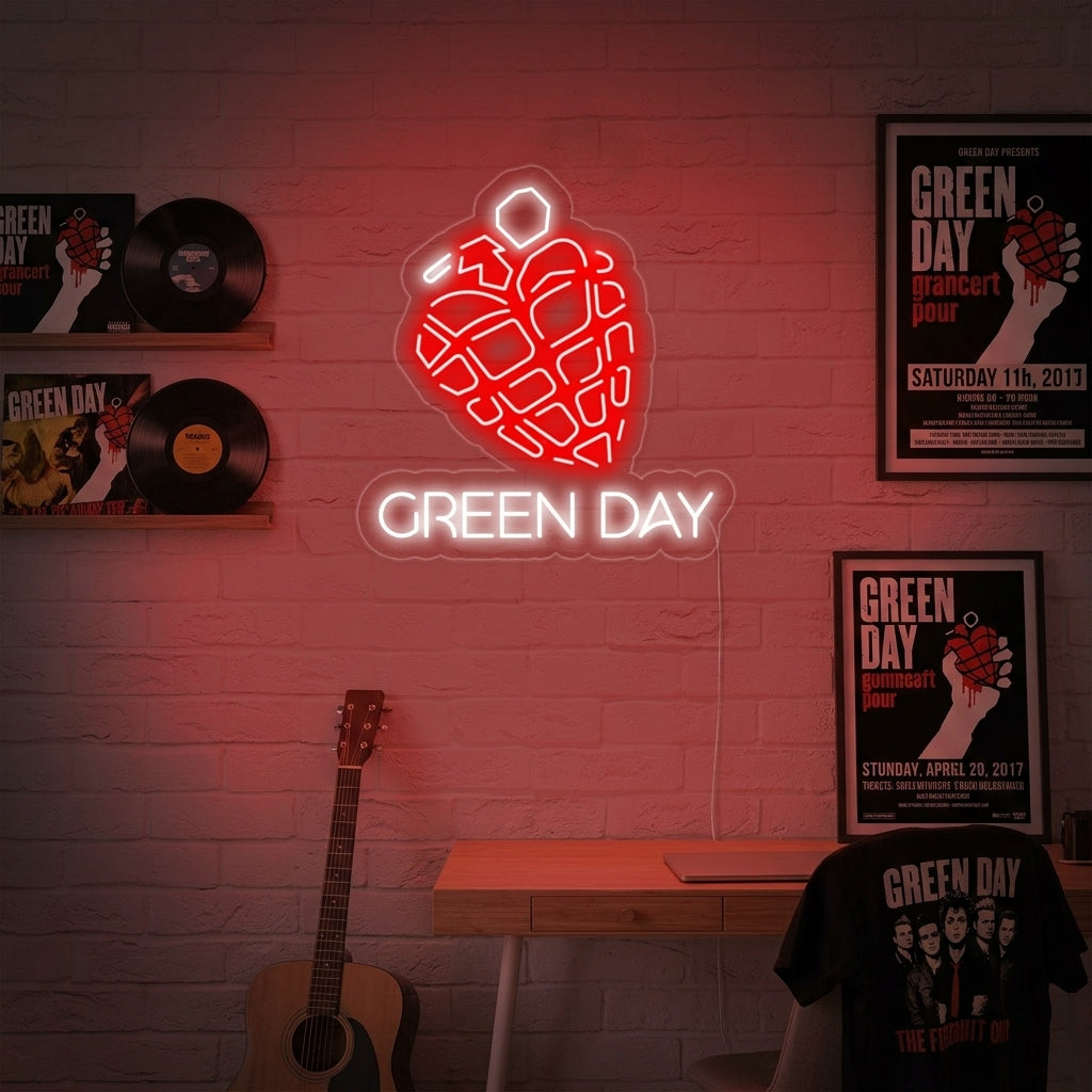 "Green Day" Neonschrift