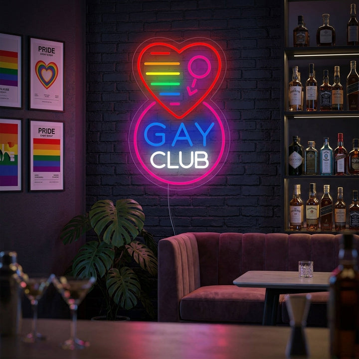 "Regenbogenflagge Lgbt-Stolz Einzigartig, Gay Club" Neonschrift