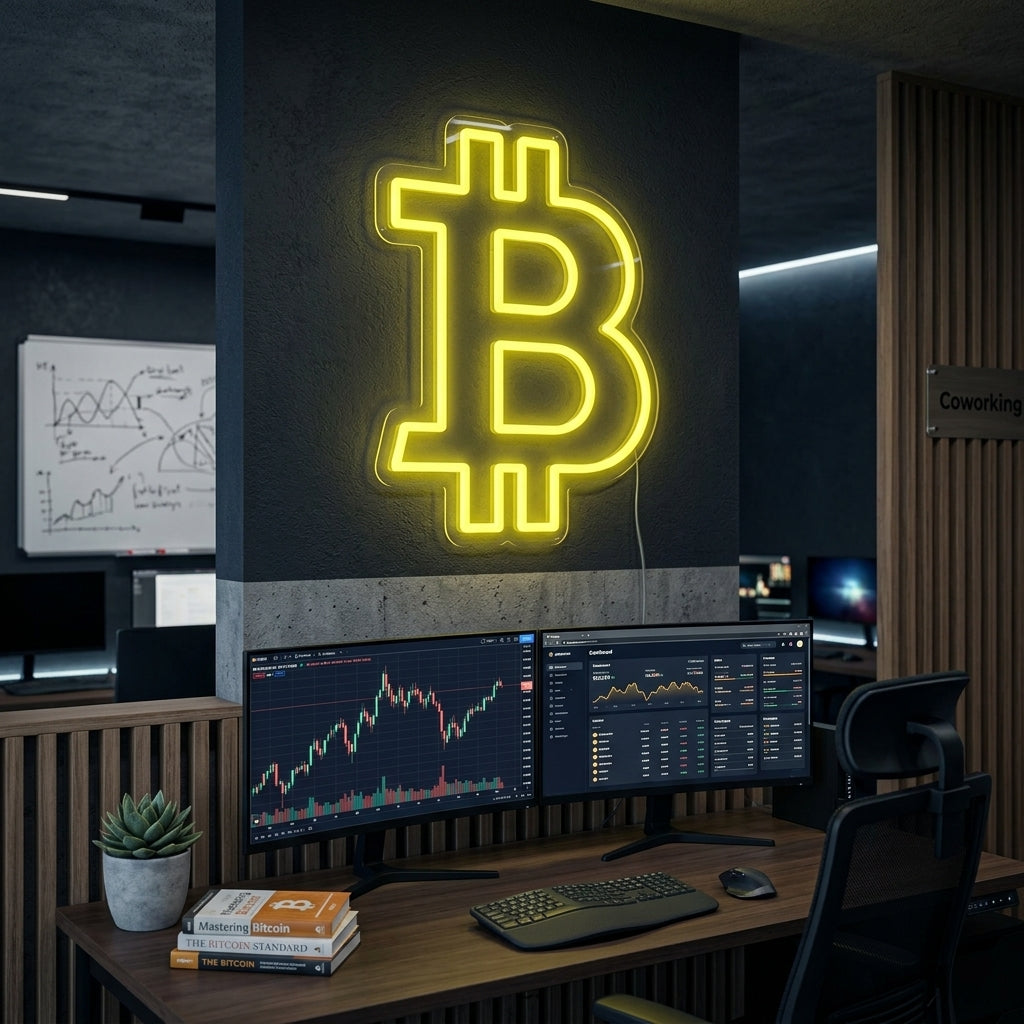 "Bitcoin B" Neonschrift