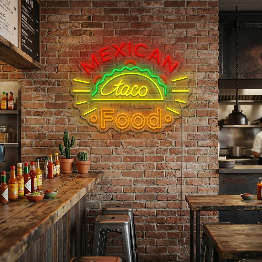"Taco Mexican Food" Neonschild