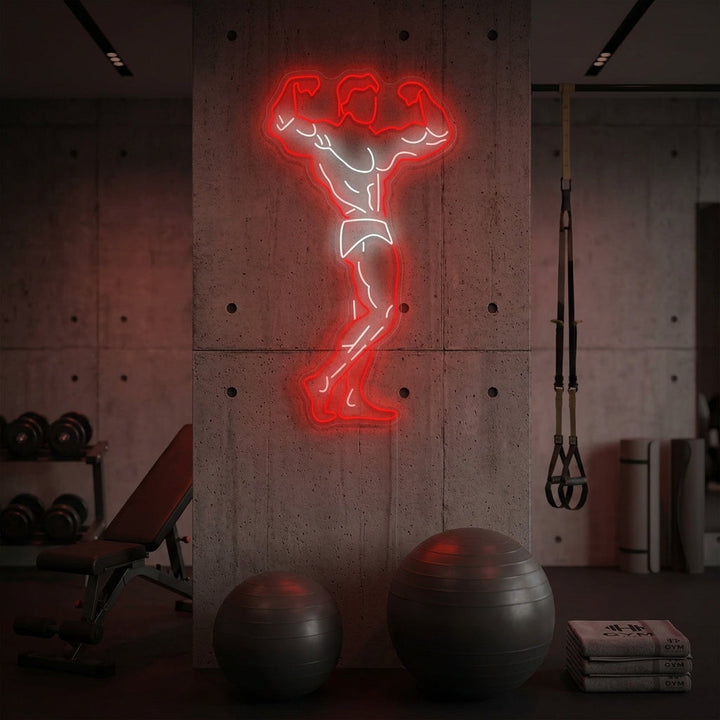 "Held der Turnhalle" Neonschild, Gym Leuchtreklame, Homegym Deko