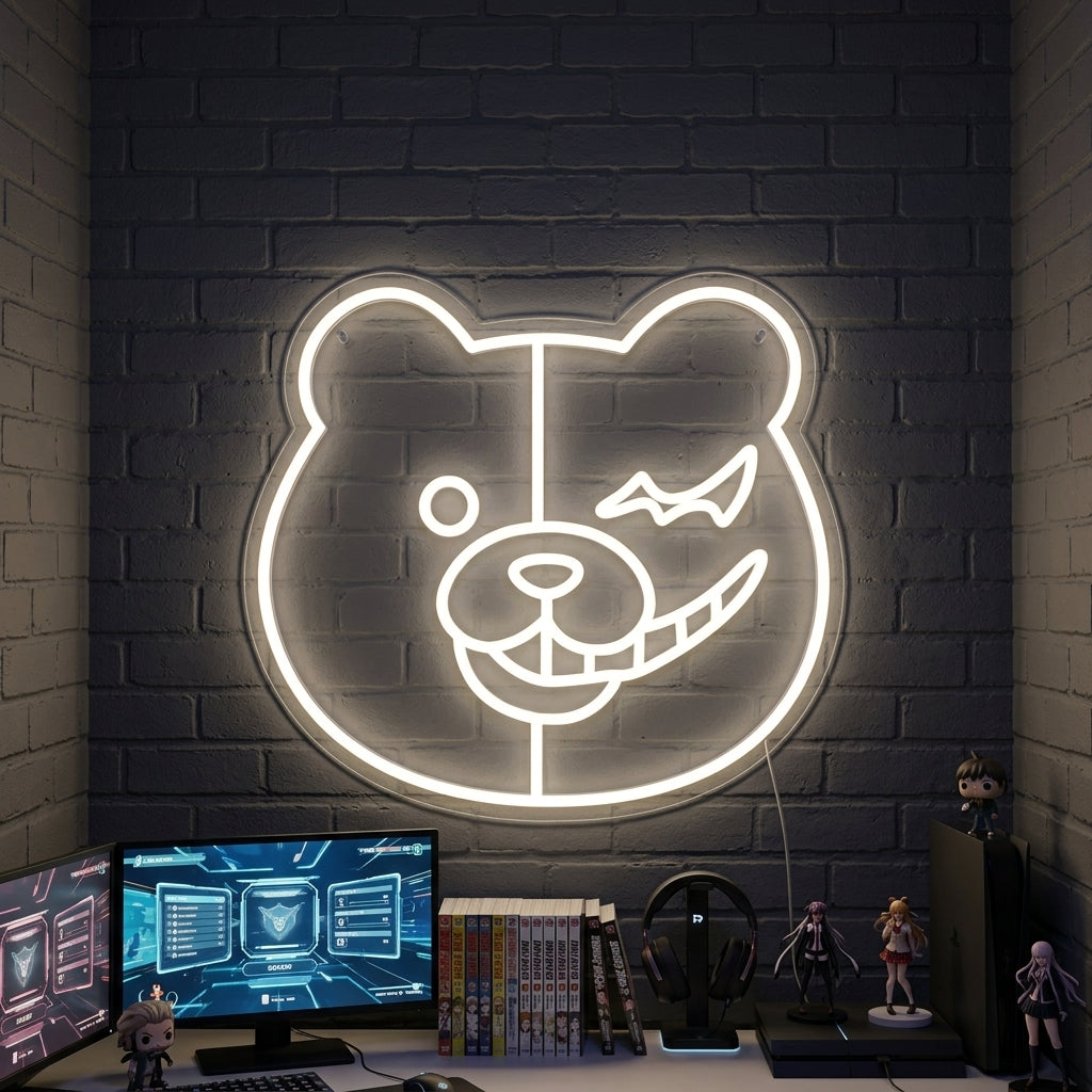 "Monokuma" Neonschrift
