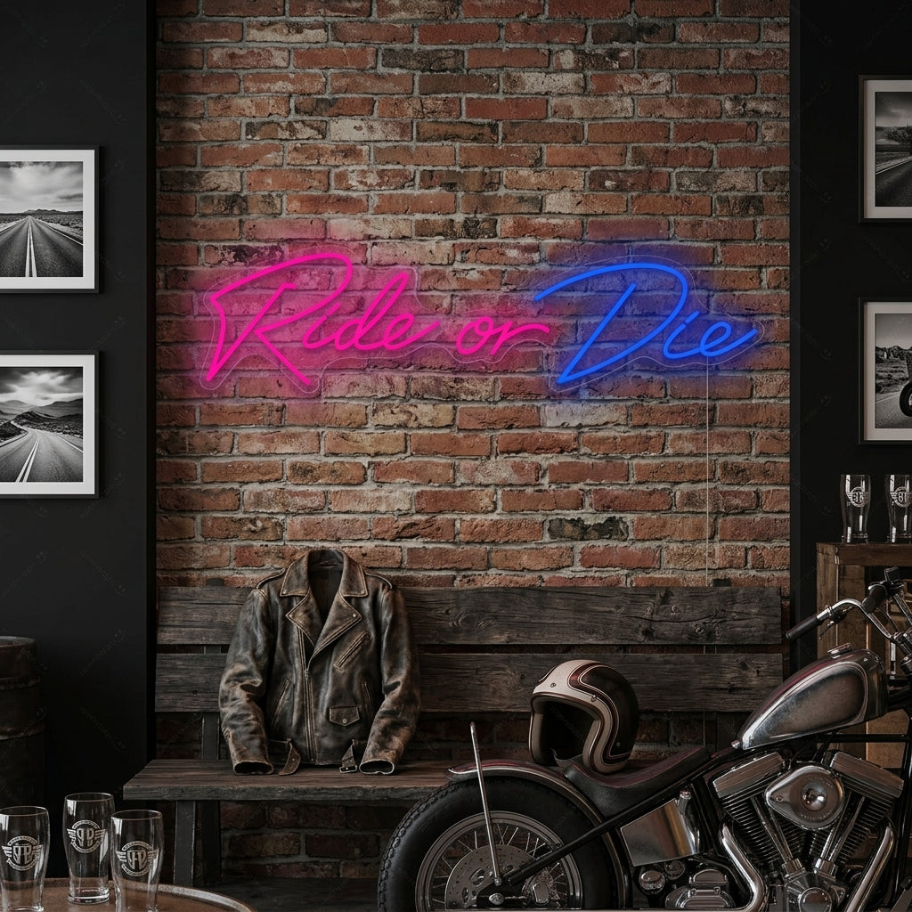 "Ride Or Die" Neonschild