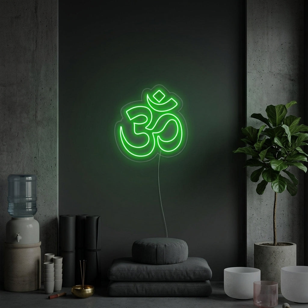 "Om Yoga, Yoga Dekoration, Yoga Wandkunst" Neonschrift